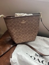 Coach Monogram Tan Bucket Bag
