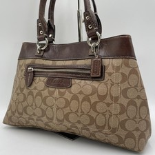 Coach Brown Signature Pvc