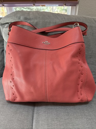 Coach lexy coral - coral, pebbled