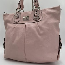 Coach Pink Leather Tote Bag