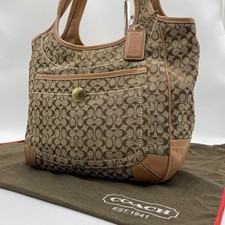 Coach Tote Bag, Brown Canvas